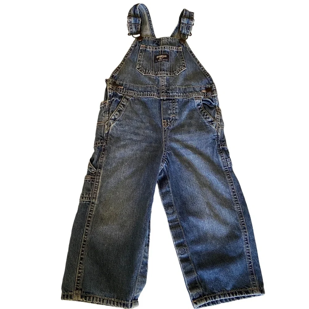 Oshkosh B’Gosh Baby Jean Bib Overalls Romper Carpenter Cotton Unisex 24 Months